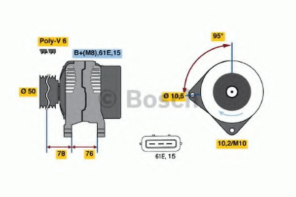 Alternator BMW Seria 5 (E39) (1995 - 2003) Bosch 0