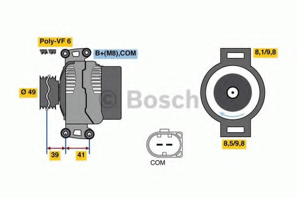 Alternator BMW X5 (E70) (2007 - 2013) Bosch 0 986 