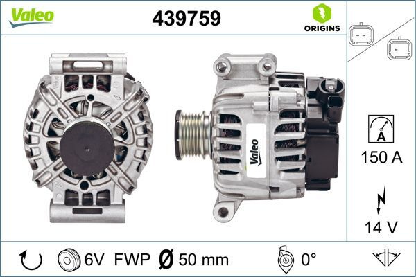 Alternator # CitroEn Berlingo 2010 2011 2012 2013 2014 2015 2016 2017 2018 2019 2020 2021 2022 2023 2024 2025 # 439759 # VALEO