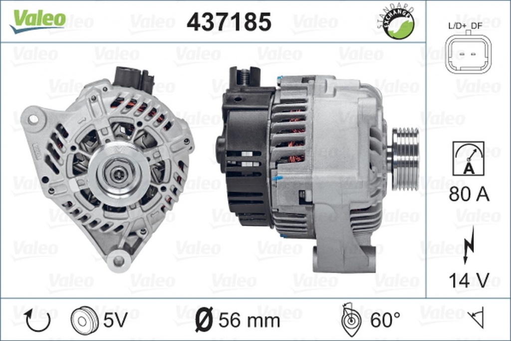 Alternator CITROEN SAXO S0 S1 VALEO 437185