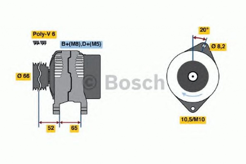 Alternator CITROEN XANTIA Break X1 BOSCH 0986038740