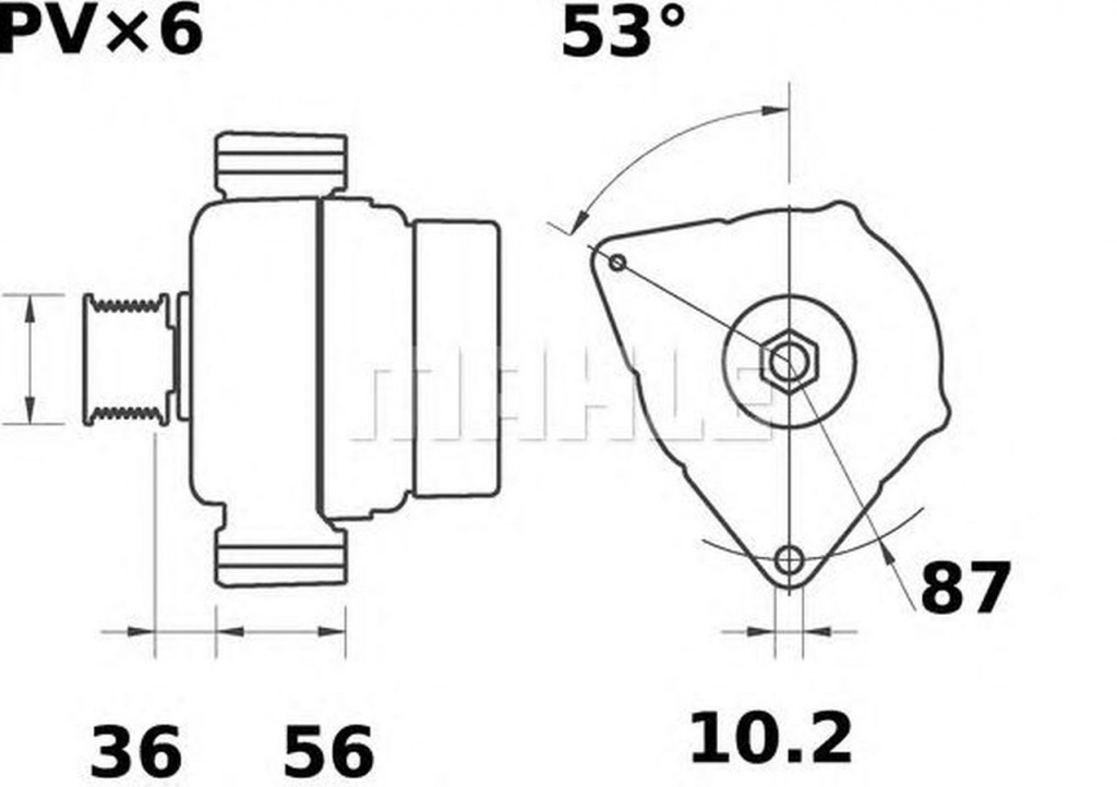 Alternator CITROEN XANTIA X2 MAHLE ORIGINAL MG97