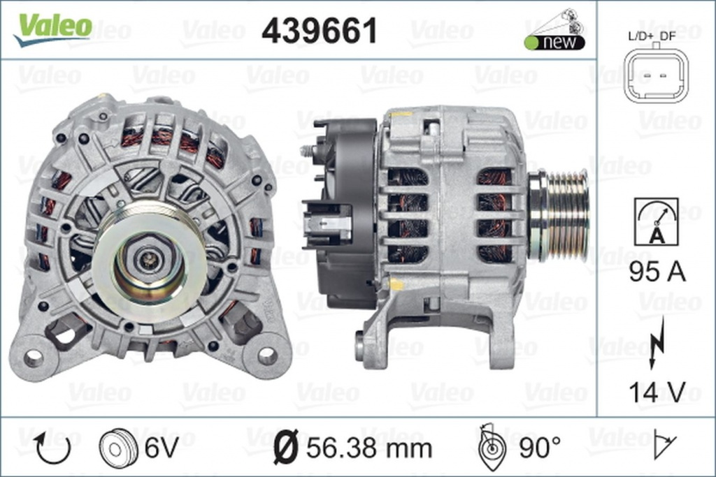 Alternator DACIA LOGAN MCV KS VALEO 439661 PieseDe