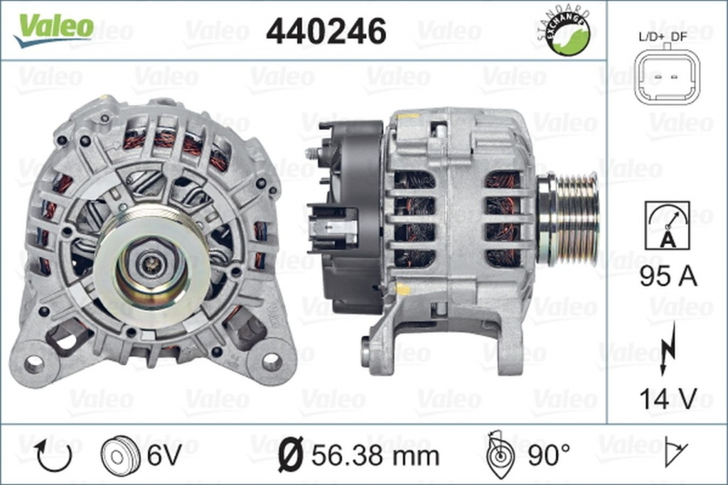 Alternator DACIA LOGAN MCV KS VALEO 440246 PieseDe
