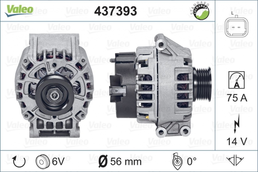Alternator DACIA LOGAN pick-up US VALEO 437393