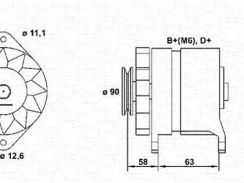 Alternator FIAT CROMA 154 MAGNETI MARELLI 943321099010