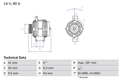 ALTERNATOR FIAT FIORINO Box Body/MPV (225_) 1.3 D 