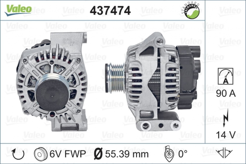 Alternator FIAT QUBO 225 VALEO 437474