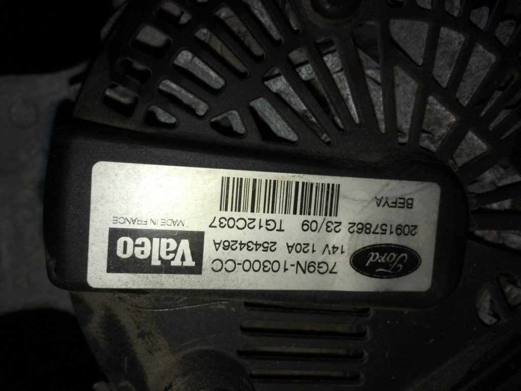 ALTERNATOR Ford Fiesta 6 cod piesa: 7G9N-10300-CC