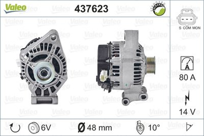 Alternator FORD FOCUS II Cabriolet VALEO 437623