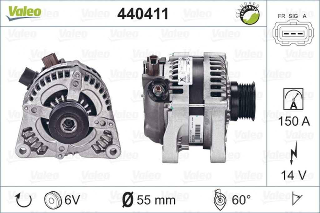 Alternator FORD FOCUS II combi DA VALEO 440411 PieseDeTop