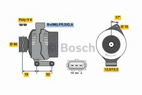 Alternator FORD FOCUS II (DA_) (2004 - 2012) MTR 1