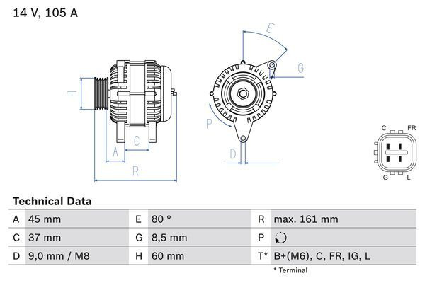 Alternator # Honda Accord 2008 2009 2010 2011 2012 2013 2014 2015 2016 2017 2018 2019 2020 2021 2022 2023 2024 2025 # 0 986 082 410 # BOSCH