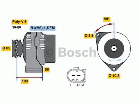 Alternator HONDA ACCORD Mk VII hatchback (CH) (1999 - 2002) Bosch 0 986 041 990