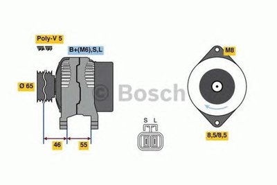 Alternator HYUNDAI GALLOPER II JK-01 BOSCH 0986080