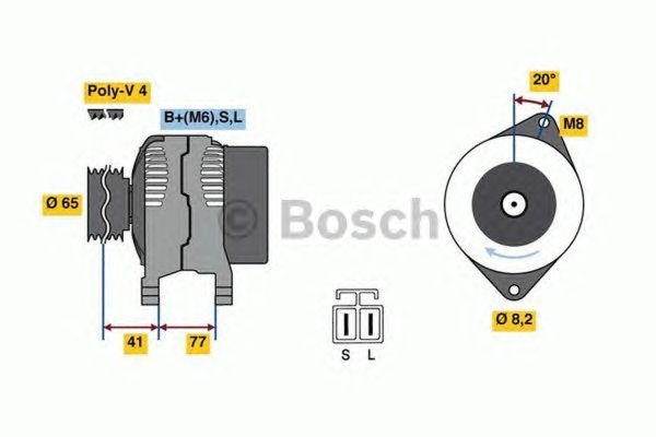 Alternator HYUNDAI SONATA III Y-3 BOSCH 0986049900