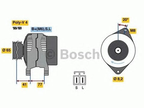 Alternator HYUNDAI SONATA III Y-3 BOSCH 0986049900