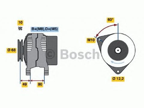 Alternator IVECO DAILY II bus BOSCH 0986041970