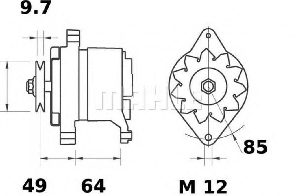 Alternator IVECO DAILY II platou sasiu MAHLE ORIGI