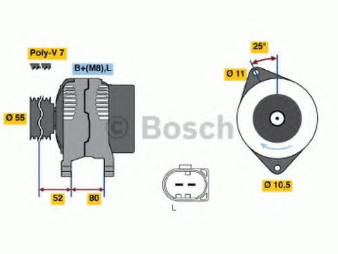 Alternator IVECO DAILY V autobasculanta (2011 - 2014) Bosch 0 986 046 060