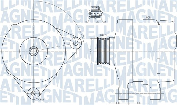 Alternator ~ KUGA I 2.0 TDCi SUV 1,997 136 diesel ~ 063731834010 ~ MAGNETI MARELLI