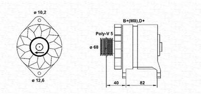 Alternator LANCIA DEDRA SW 835 MAGNETI MARELLI 943