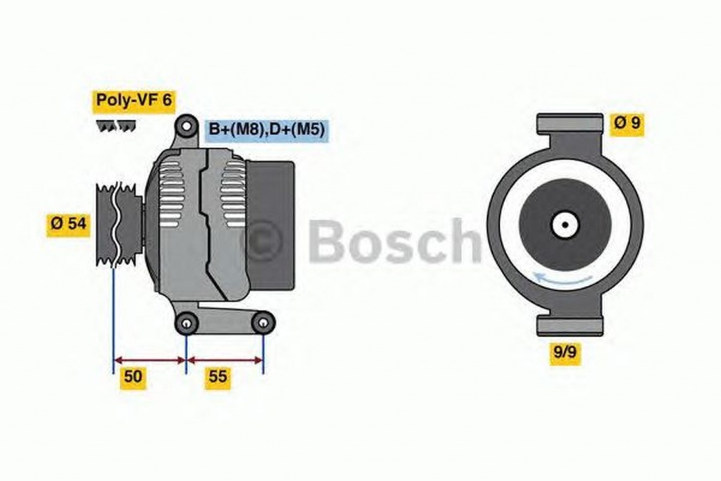 Alternator LANCIA MUSA 350 BOSCH 0986048771