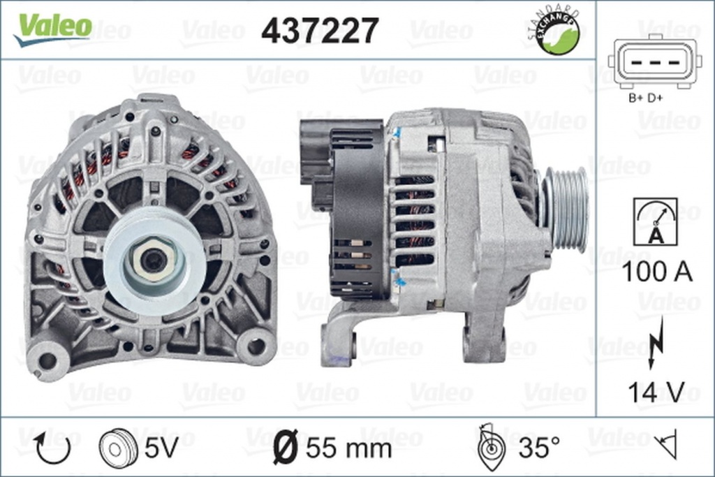 Alternator LAND ROVER FREELANDER LN VALEO 437227