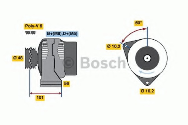 Alternator # Mercedes-benz E-class 1995 1996 1997 1998 1999 2000 # 0 986 039 740 # BOSCH