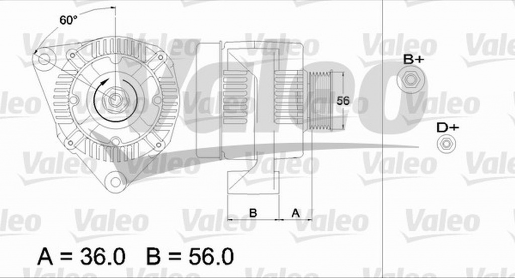 Alternator MERCEDES-BENZ SPRINTER 3-t platou sasiu 903 VALEO 436718