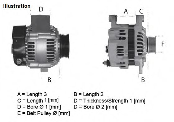 Alternator MERCEDES C-CLASS T-Model (S203) (2001 - 2007) MTR 12117023