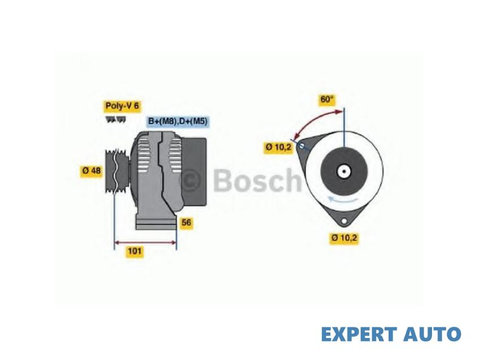 Alternator Mercedes CLK Cabriolet (A208) 1998-2002 #2 0101544602