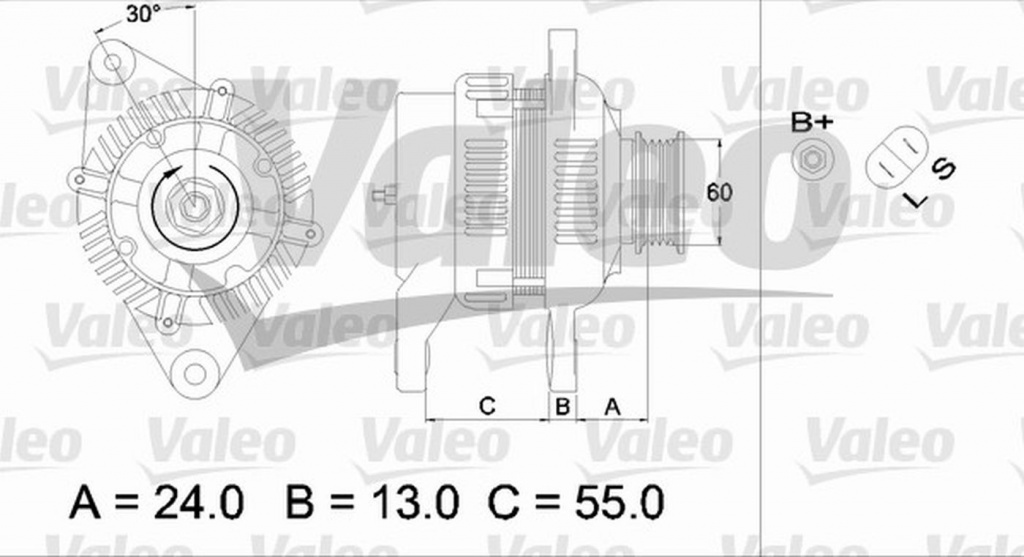 Alternator MITSUBISHI GALANT V E5 A E7 A E8 A VALEO 437416