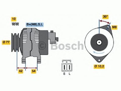 Alternator MITSUBISHI L 200 K7 T K6 T BOSCH 0986042291