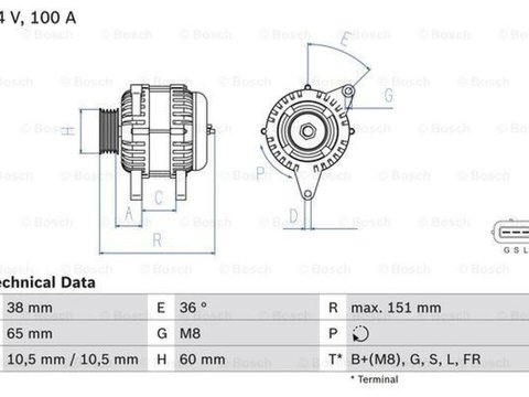 Alternator MITSUBISHI SPACE STAR DG A BOSCH 0986049940