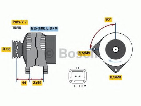 Alternator NISSAN INTERSTAR bus (X70) (2002 - 2016) Bosch 0 986 046 260