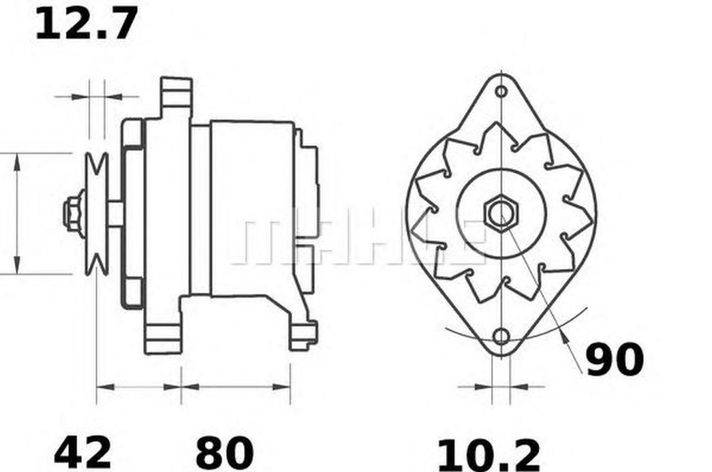 Alternator NISSAN PRIMERA Traveller W10 MAHLE ORIGINAL MG455