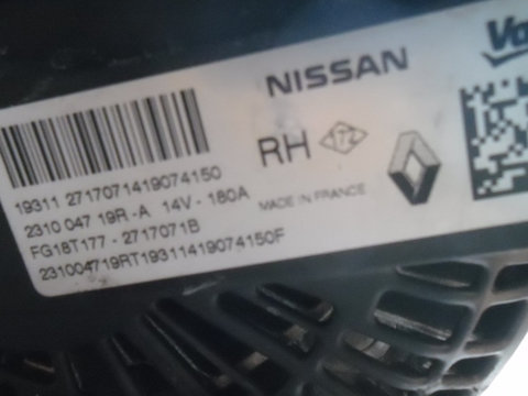 Alternator Nissan Qashqai 1.5 dci 2018