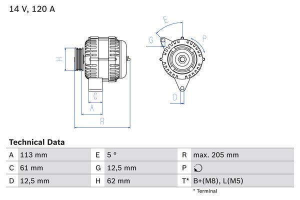 Alternator # Opel Astra 2004 2005 2006 2007 2008 2