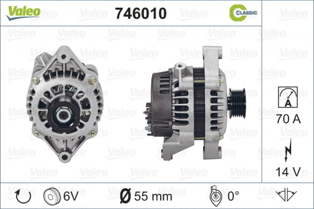 Alternator OPEL ASTRA G cupe F07 VALEO 746010