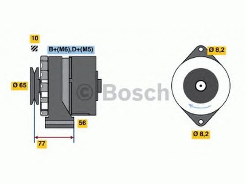 Alternator OPEL COMBO 71 BOSCH 0986030880