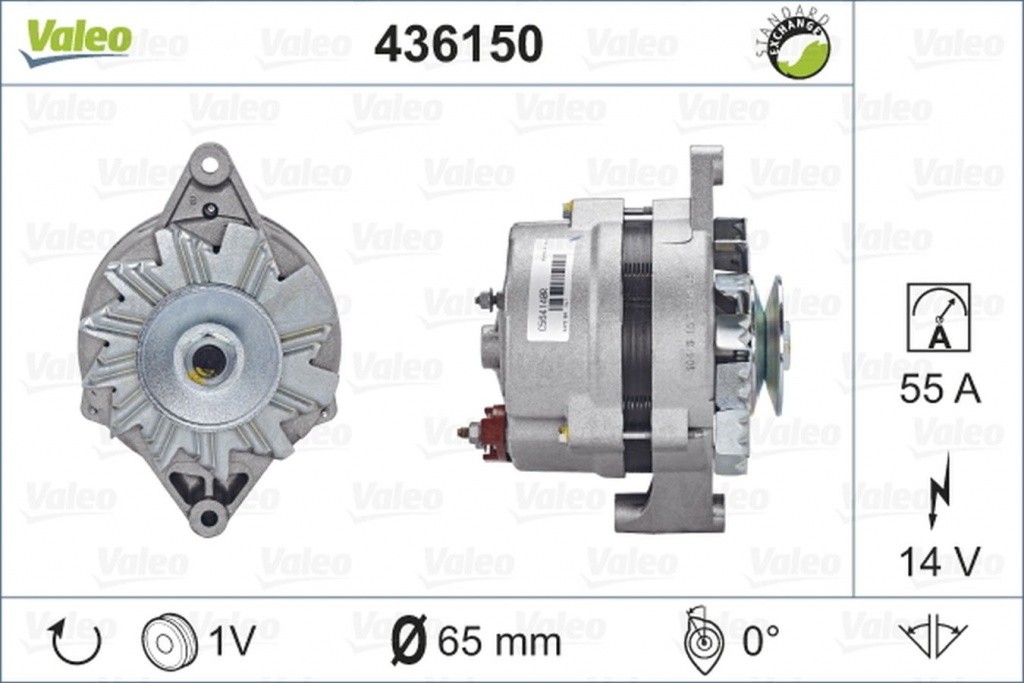 Alternator OPEL COMBO 71 VALEO 436150