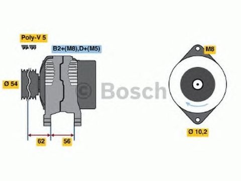 Alternator OPEL COMBO caroserie inchisa combi BOSCH 0124415002