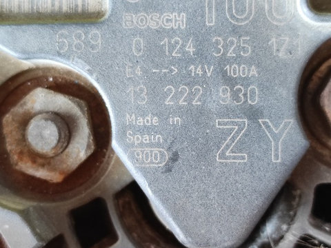 Alternator Opel CORSA D. Motorizare 1.2B. Cod: 0124325171