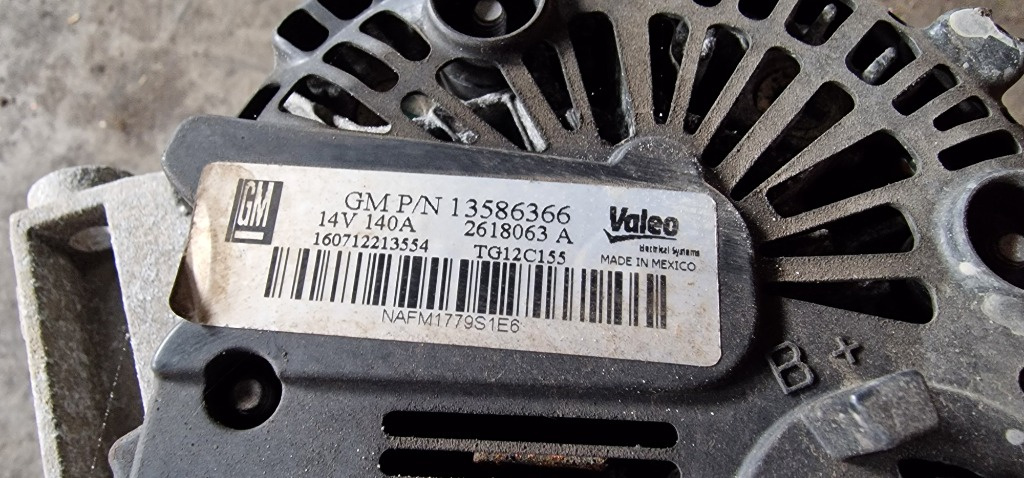 Alternator Opel Insignia 1.6CDTI Euro 6 cod 13586366