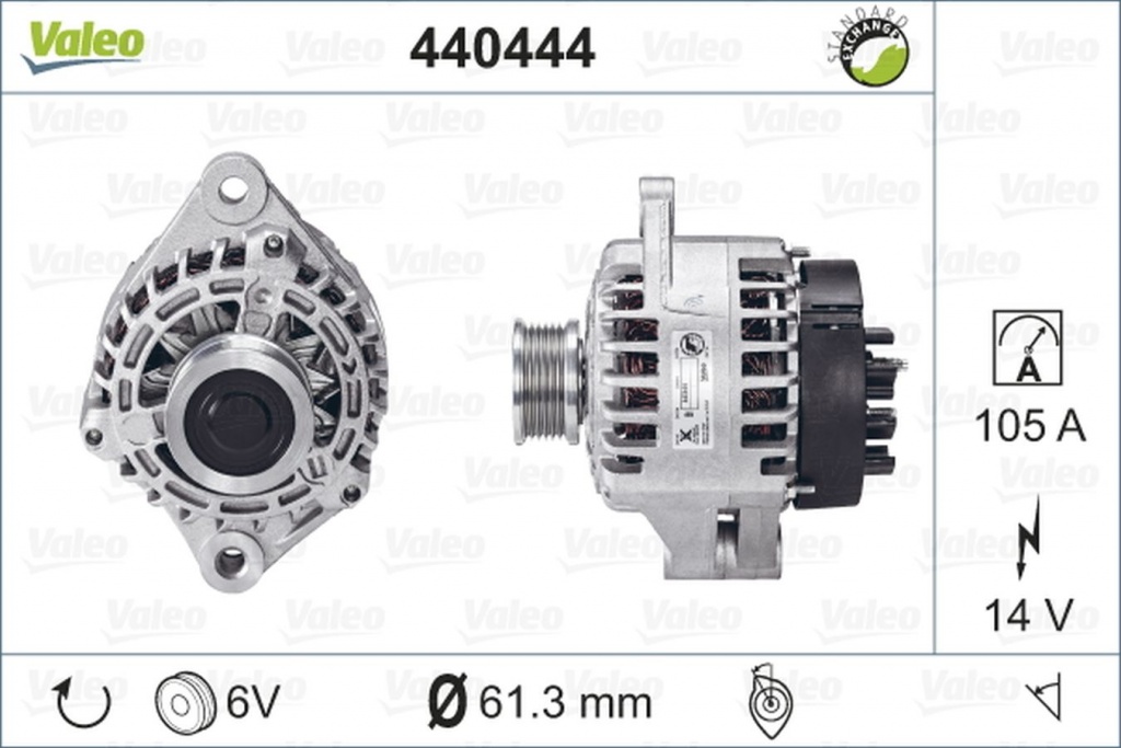 Alternator OPEL VECTRA C VALEO 440444