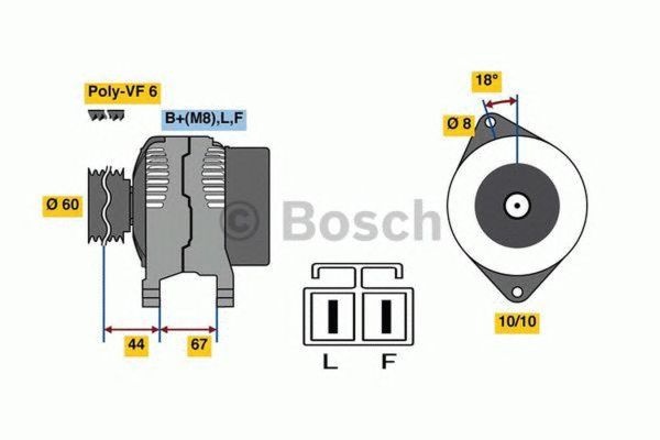 Alternator OPEL ZAFIRA B Van BOSCH 0986081150