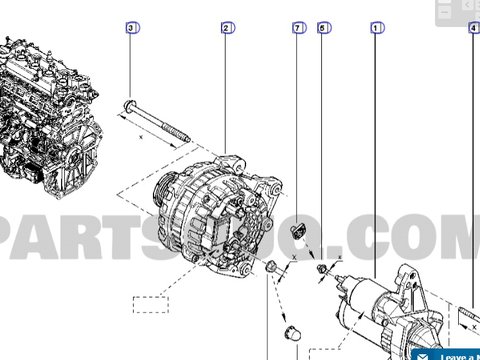 Alternator pentru Dacia Lodgy, an 2016 PRODUS NOU ORIGINAL COD 231001568R
