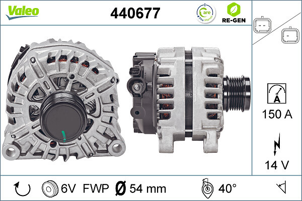 ALTERNATOR ~ PEUGEOT 207 CC (WD_) 1.6 HDi 112cp 2009 2010 2011 2012 2013 ~ VAL440677 ~ VALEO