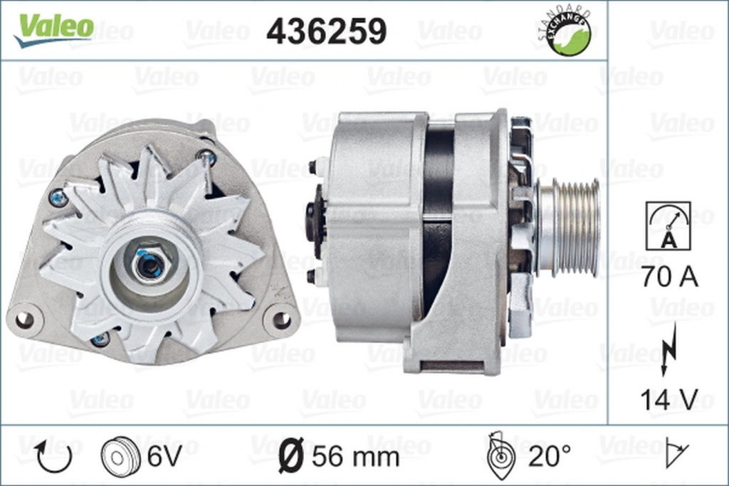 Alternator PEUGEOT 207 CC WD VALEO 436259